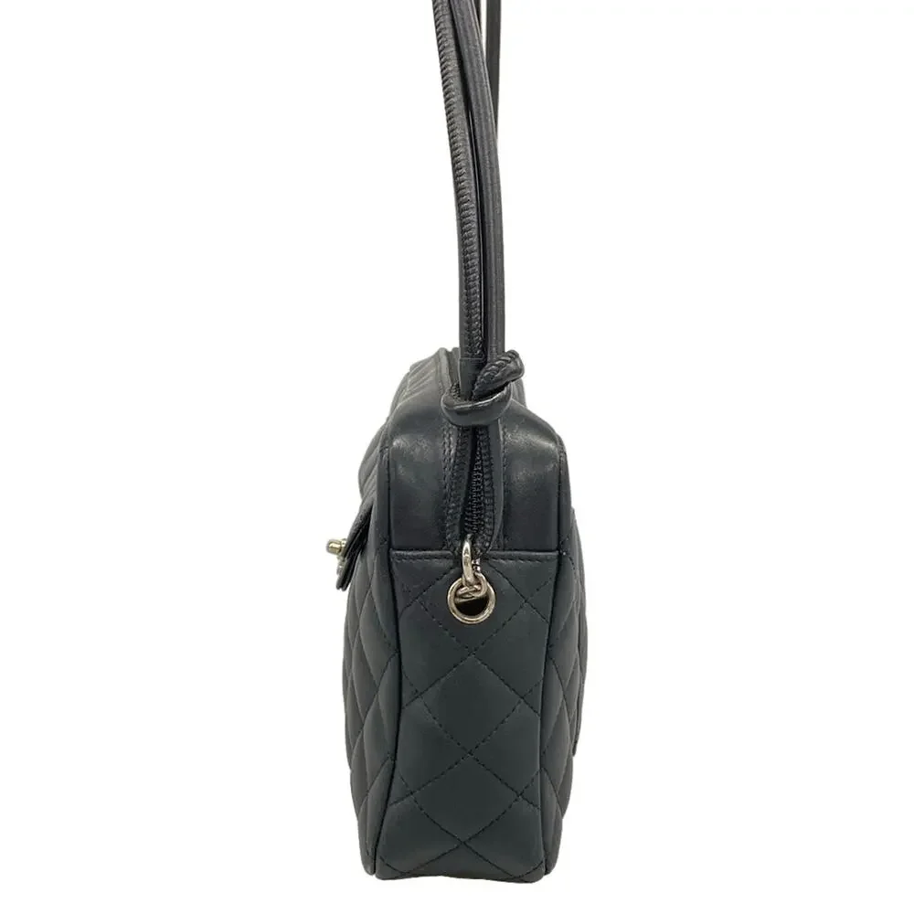 Chanel Cambon Line Shoulder Bag A28120 Black White